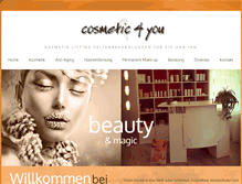 Tablet Screenshot of cosmetic4you.ch
